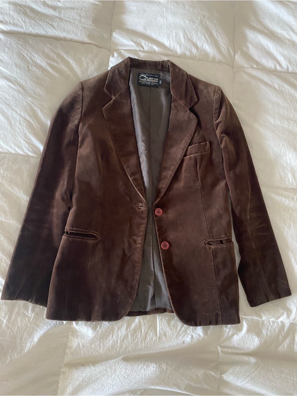 Vintage Women’s Chaus Brown Velvet Blazer